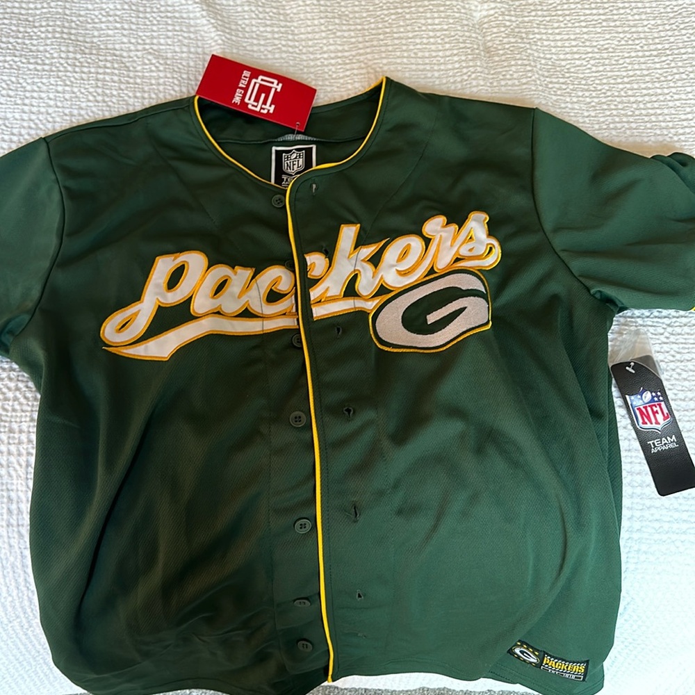 Green Bay Packers baseball jersey, brand new